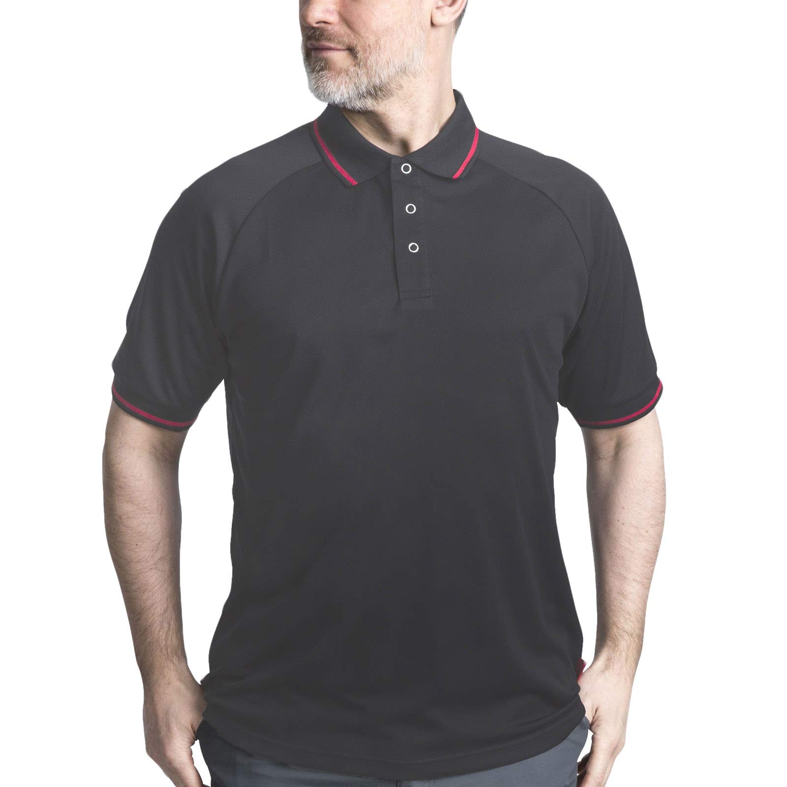 Trespass Men's BONINGTON Mosquito Repellent Quick Dry T-Shirt with Uv Protection, Dark Grey, M
