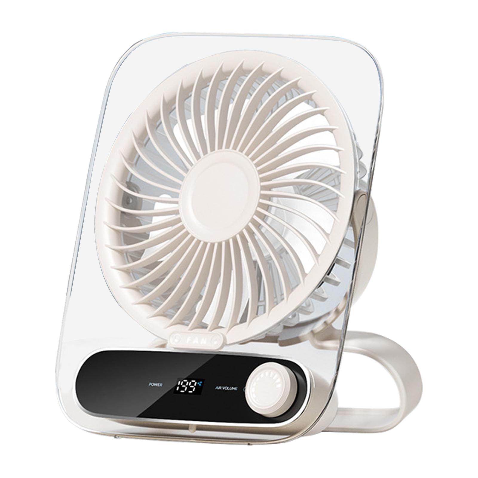 TAZIZI Practical Small Desktop Fan Comfortable Small Rechargeable Air Cooling Suitable for Effective Cooling Quiet Operations