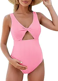 Maiô para gestantes, controle de barriga, biquíni, frente torcida, canelado, maiô sem aro, P-GG