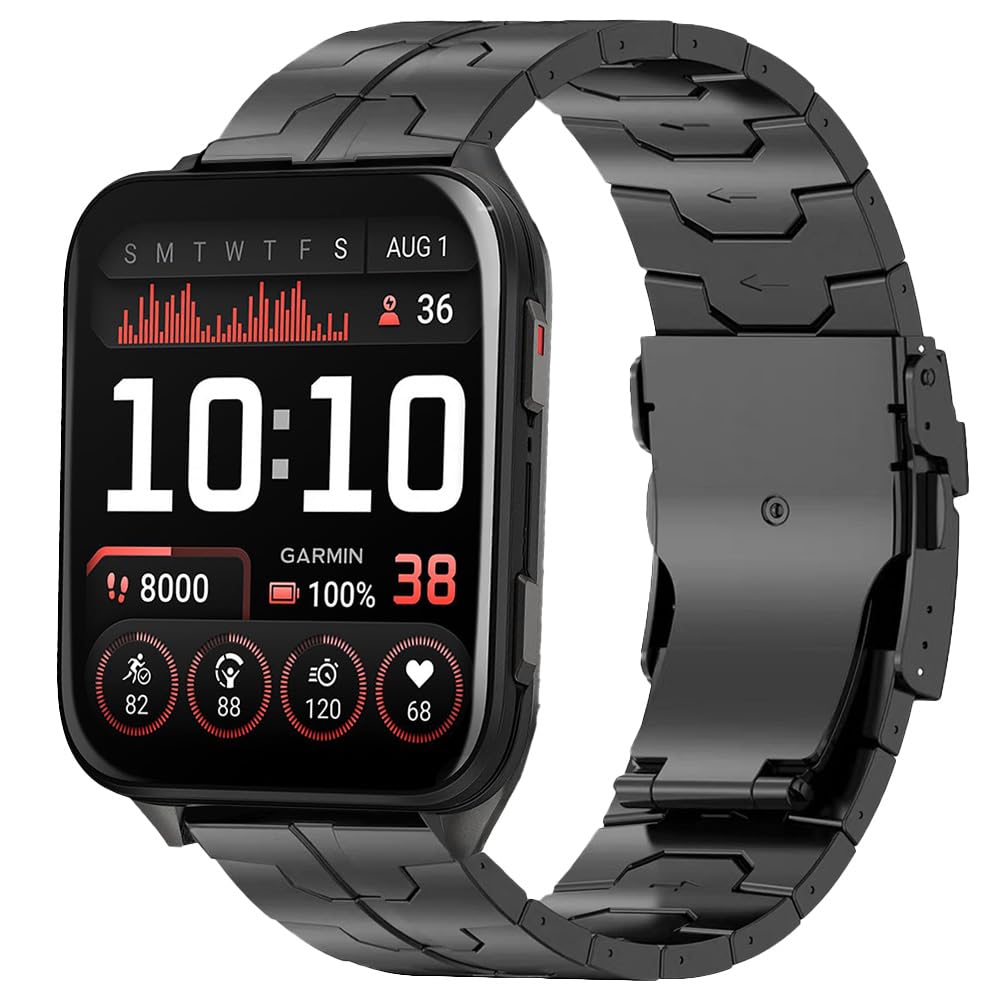 Titan Bracelet for Garmin Venus X1, 24 mm Quick Release Metal Strap with Integrated Buckle Strap to Replace Garmin Watch Venu X1, Lightweight, Skin-Friendly