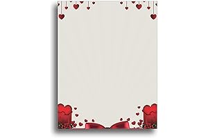 Love Hearts Romantic Stationary Paper: Valentine's Day Expression