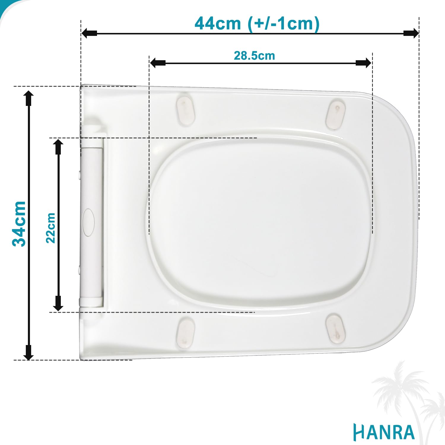 Hanra Square Toilet Seat - Image 2