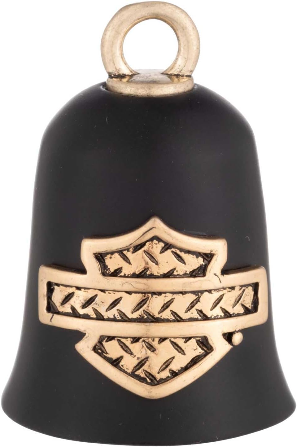 Harley-Davidson Texture Bar & Shield Metal Ride Bell, Black & Gold Finishes