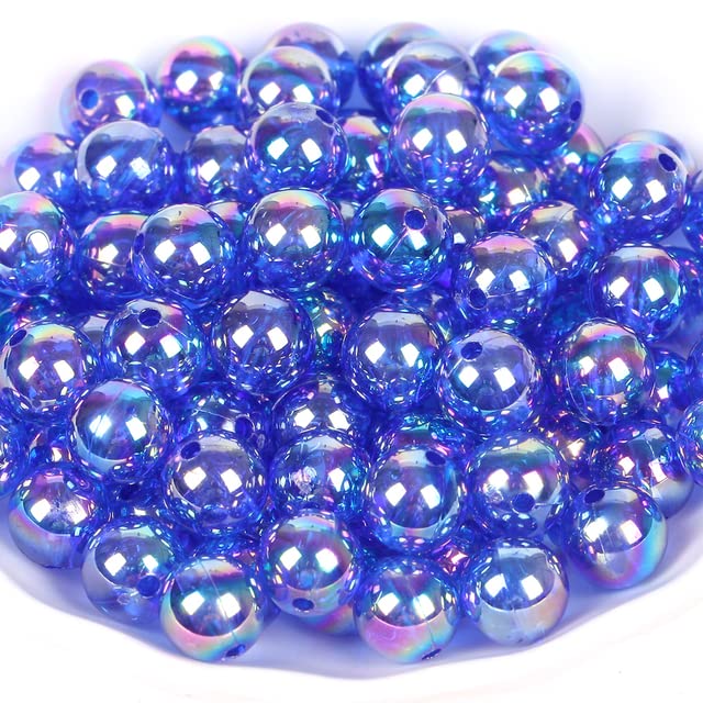 HERZWILD 800 perline rotonde in acrilico trasparente, perline colorate in plastica satinata, per la creazione di gioielli (0,8 mm