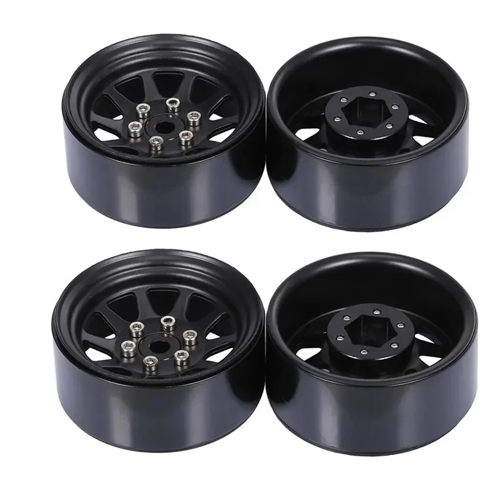 Per Traxxas Per Hsp Per Redcat Per Tamiya Per Axial Per Scx10 D90 Per Hpi 1/10 Crawler 1.9 Pollici Beadlock Cerchioni RC Accessori Giocattoli Rc