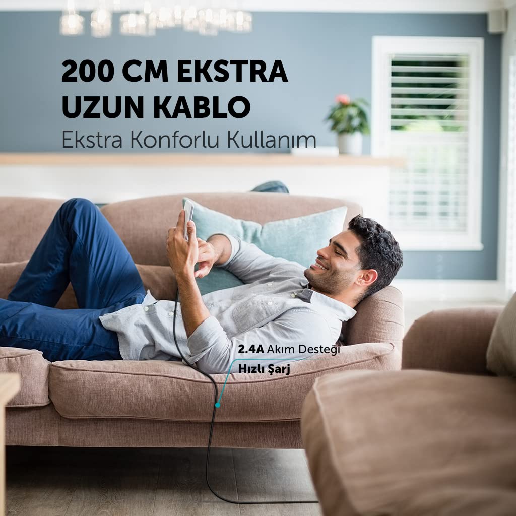 ttec AlumiCable XL USB-A - USB-C Şarj Kablosu 2mt.