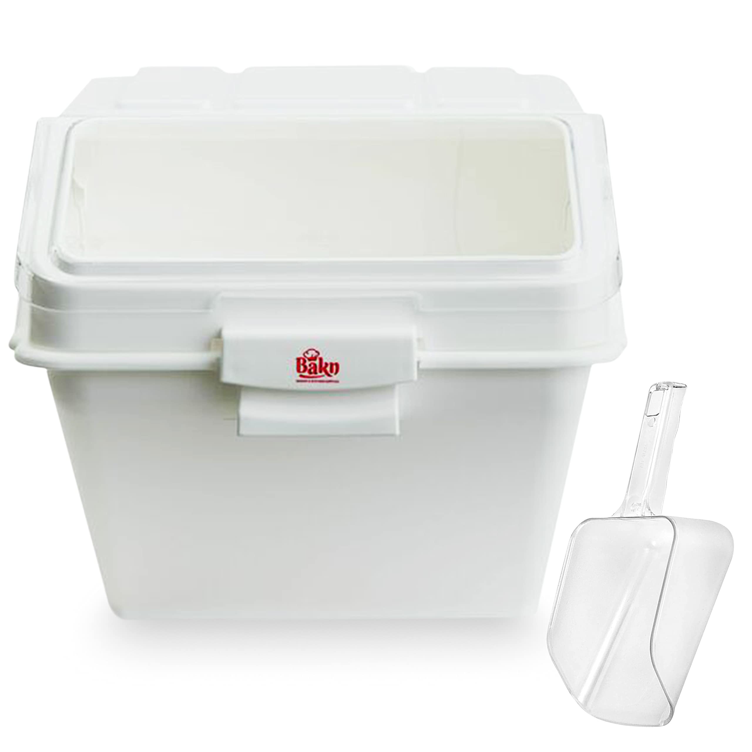 12.6 Gallon / 200 Cup Shelf Ingredient Bin with Flip Lid & Scoop Included