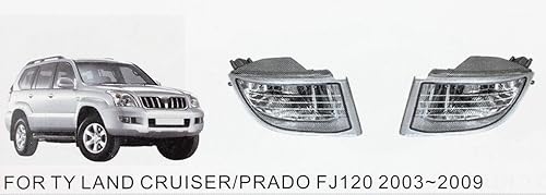 Miniatura 5 de Luz delantera antiniebla parachoques luz luz reemplazo para Toyota LAND CRUISER/PRADO FJ120 2003 ~ 2009 (un par)