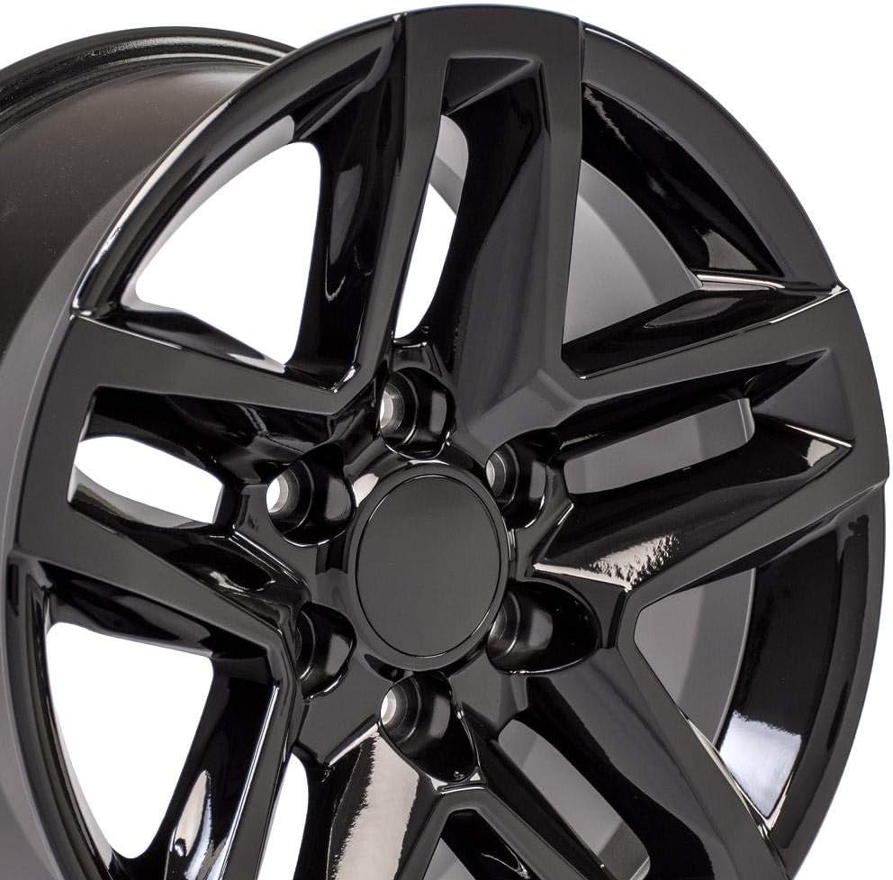 OE Wheels CV34B 18 Inch Rim Fits Silverado 1500 Trail Boss Style 6x139.7 18x8.5 Gloss Black - Hollander 5911 (1)