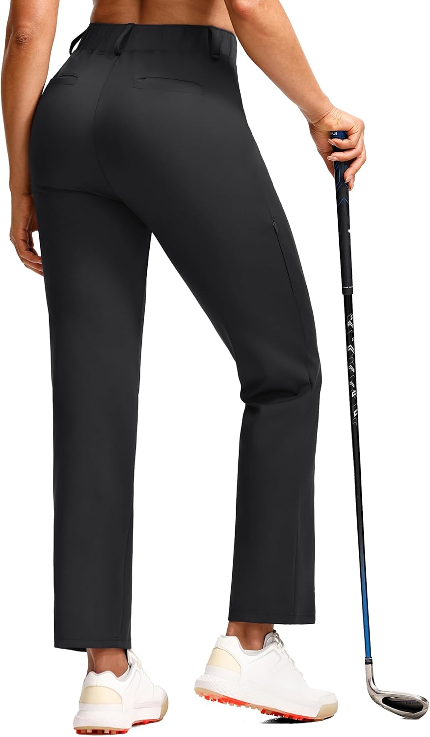 Women's Fleece Lined Pants Golf Pant with Zipper Pockets Slim Stretch Dressy Travel Business Work Casual Slacks - Image 3