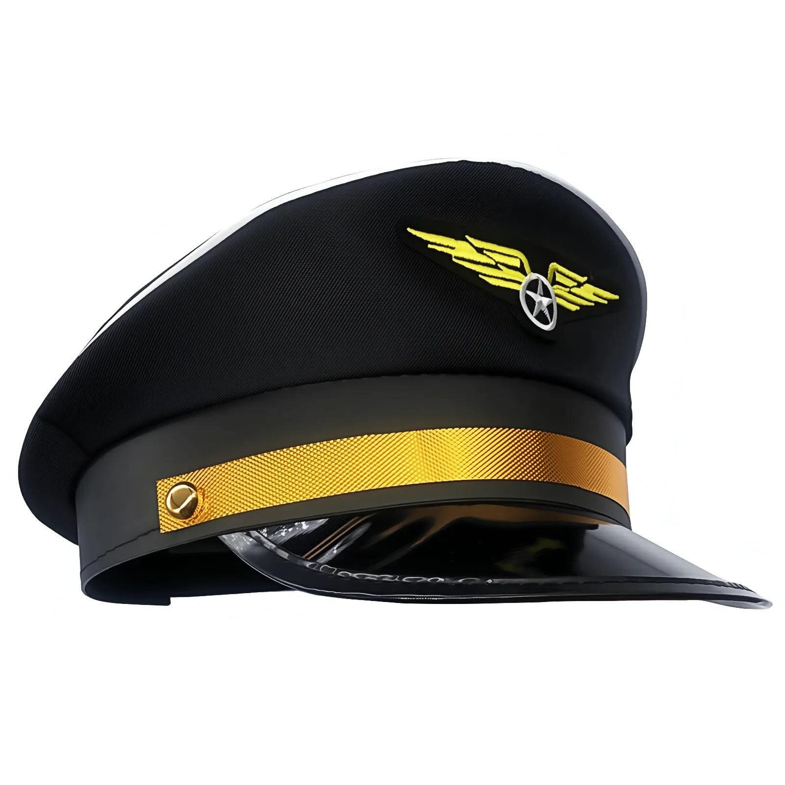 MFUOE Pilot Hat Airplane Pilots Cap Airplane Aviator Halloween Costume Cap Airline Captain Cap Pilot Dress Up Hat for Halloween Cosplay Party Costume
