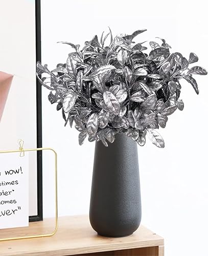 Miniatura 8 de CATTREE Plantas artificiales de oro, hojas de helecho grandes de 23 pulgadas de alto, paquete de 10, helechos Boston falsos, decoración de plantas