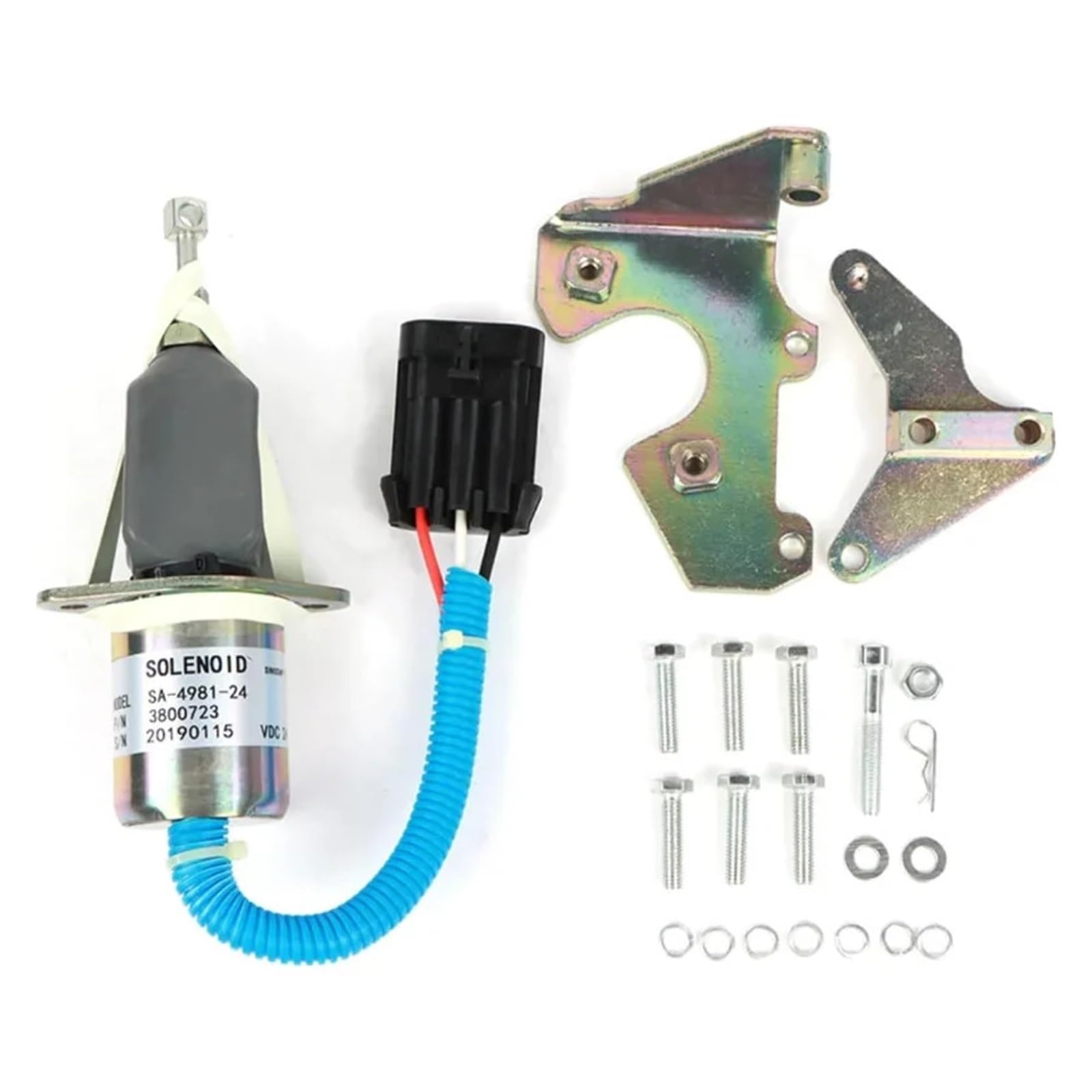Hdrtcbu One Color Solenoid Valve 24V Fuel Stop Solenoid Valve For Cummins 5.9L Engine 1994-1998 Fuel Stop Solenoid