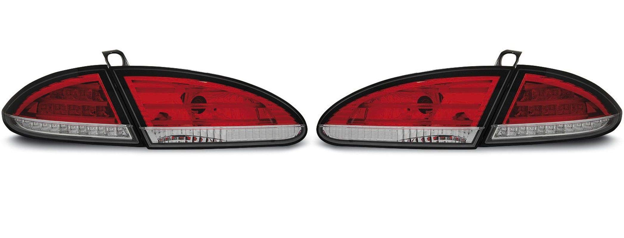 V-MAXZONE PARTS LED Rear Lights VR-949 Tail Light Assembly Tail Lamp 1 Pair Driver and Passenger Side Complete Set Red White Compatible with Seat Leon 2005 2006 2007 2008 2009