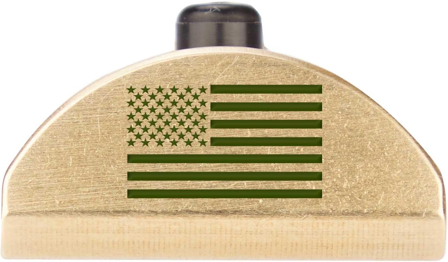 NDZ Performance Brass Grip Frame Plug for Glock Gen 4-5 17 19 22 23 24 31 32 34 35, 9mm .40 .357 .45 Gap No Backstraps, Color Filled Laser Engraving, Made in The USA - Choose Image