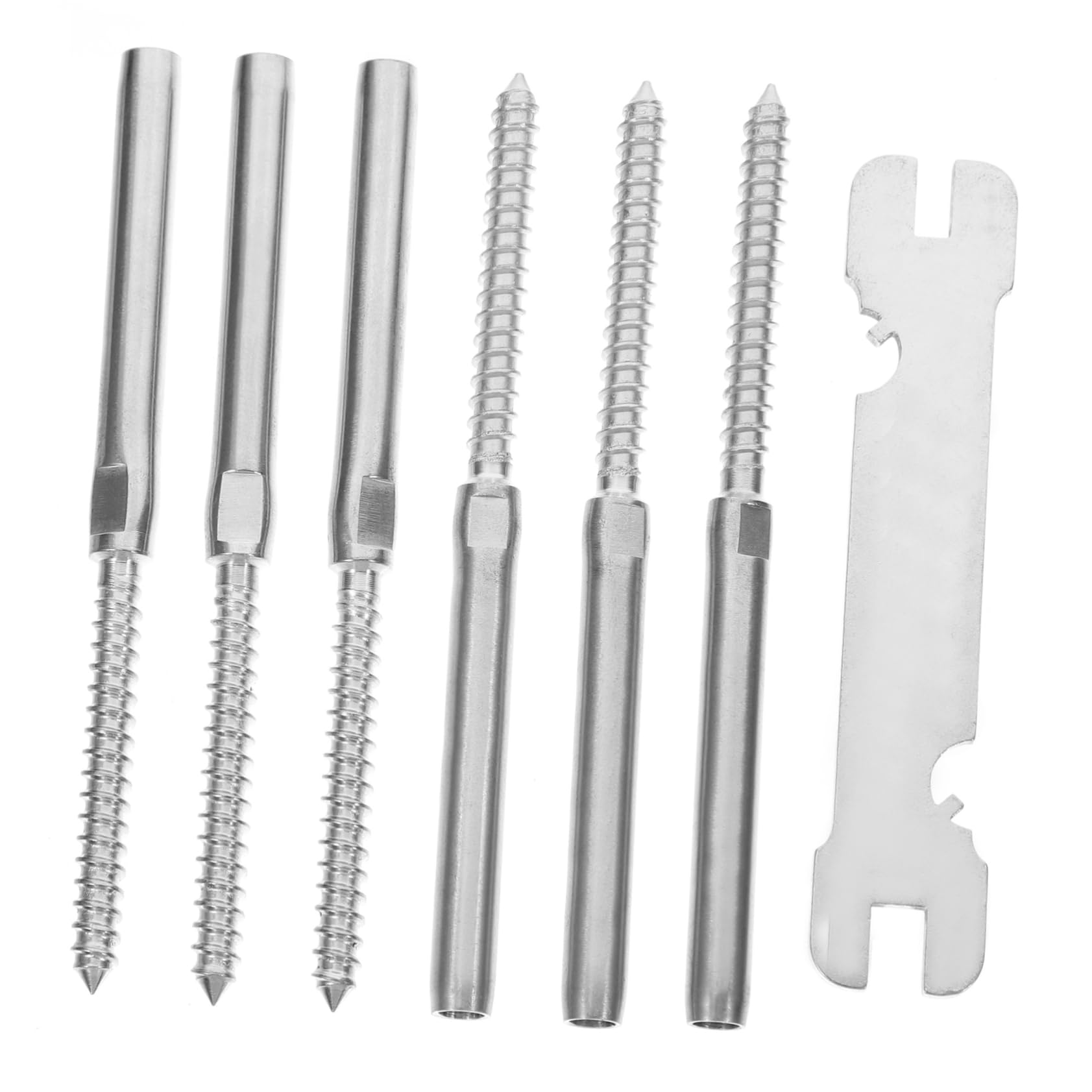 HOLIDYOYO Deck Railing Kit 3/16 Inch Cable Railing System Stainless Steel Lag Screws Easy Installation