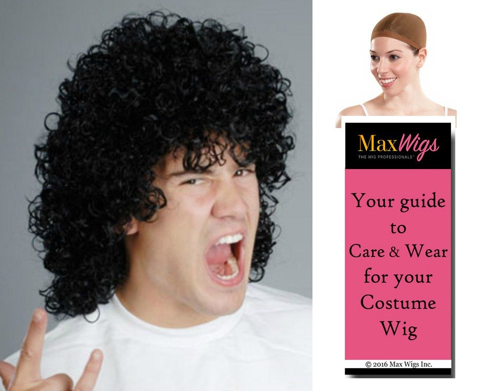 Amazon.com : Michael Rock Band color BLACK - Enigma Wigs 80s Rocker Hair  Band Slash Mens Bundle with Cap, MaxWigs Costume Wig Care Guide : Beauty &  Personal Care