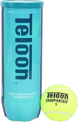 Vista 15 de Teloon Pelotas de Tenis para Campeonato - Extra Resistente - Pelotas de Tenis Presurizadas de Fieltro de Resistencia Regular 1 lata