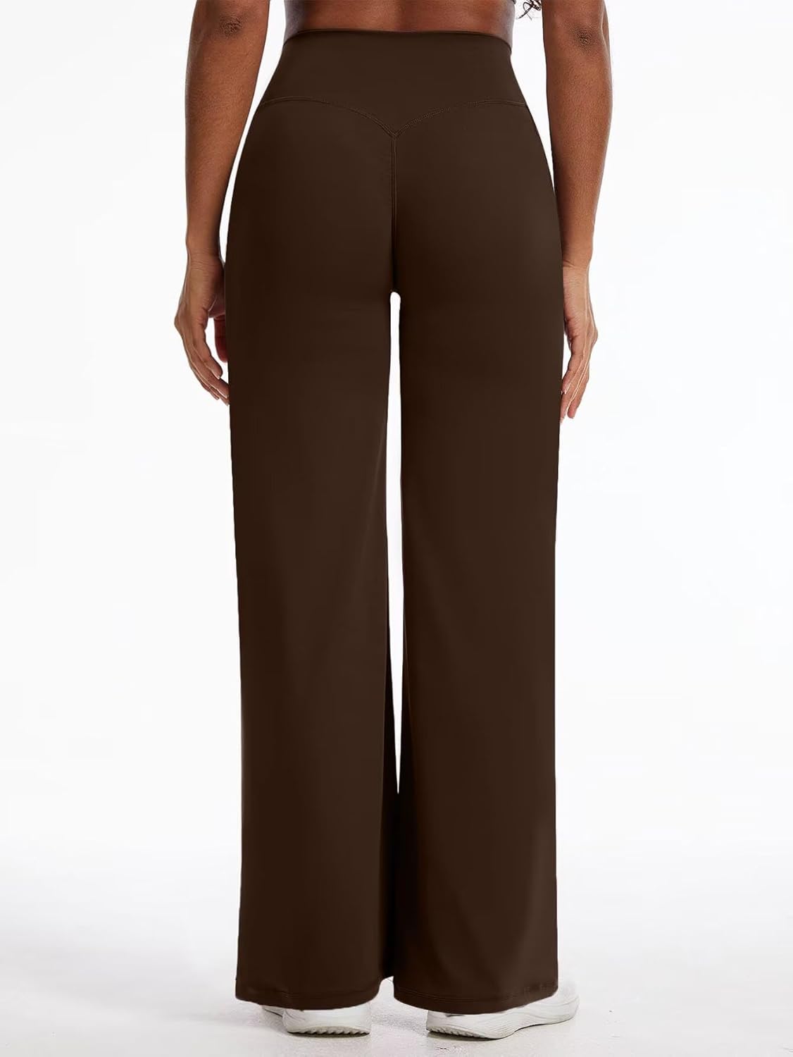 Flamingals Straight Leggings Wide Leg Yoga Pants with Pockets for Women High Waisted Hidden Scrunch Workout 31.5" Pants - Image 4