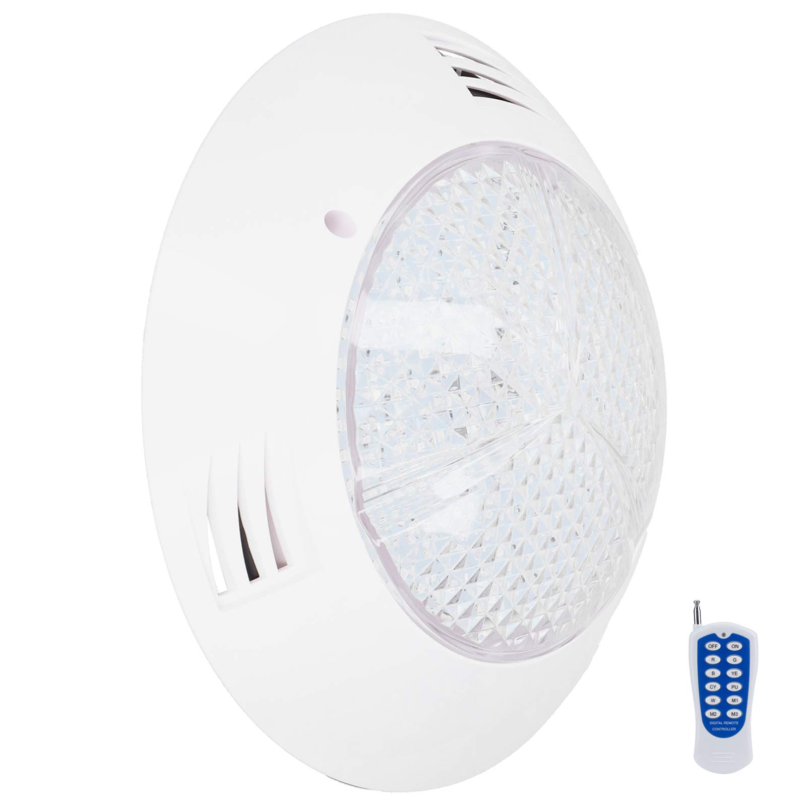 Fafeicy Oświetlenie Basenowe RGB 300LED Podwodne Oświetlenie Krajobrazu IP68 Wodoodporne 18 W AC 12 V z 12-klawiszowym Pilotem 7 Statycznych Kolorów 3 Dynamiczne Efekty dla Basenów