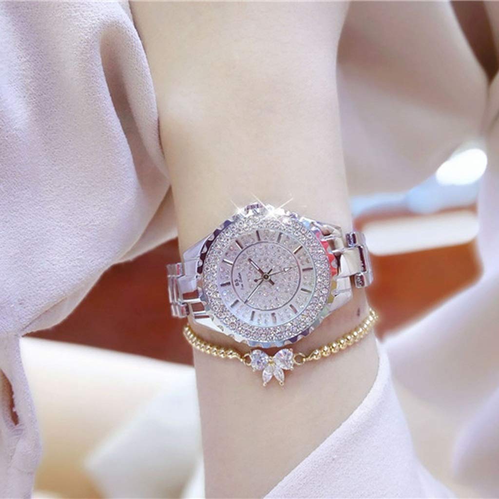 ブレコンコレクションズ レディース クォーツ ラインストーンベゼル ウォッチ (ツートン) ブレコンコレクションズ レディース クォーツ ラインストーンベゼル