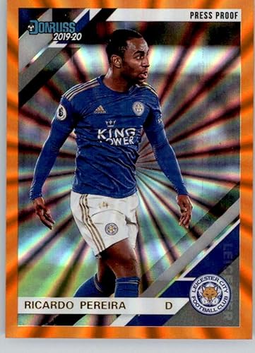 Miniatura 1 de 2019-20 Panini Chronicles Donruss Press Proof Orange Laser Soccer #83 Ricardo Pereira Leicester City Official English Premier League EPL Trading