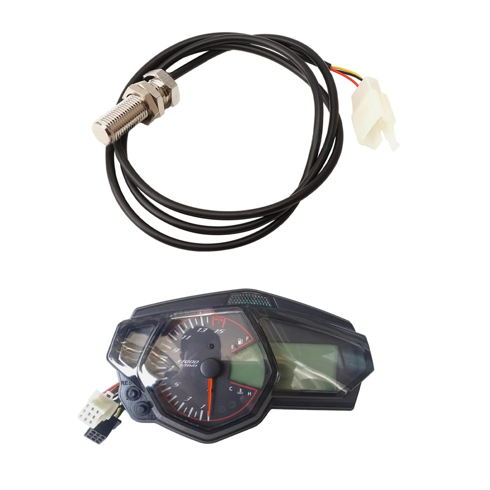 ATORSE Motorcycle Speedometer Tachometer Compatible with Y.- Amaha YZF-R3 YZF R3 1 Motorcycle Digital Gauge 1 Induction Line-image-28