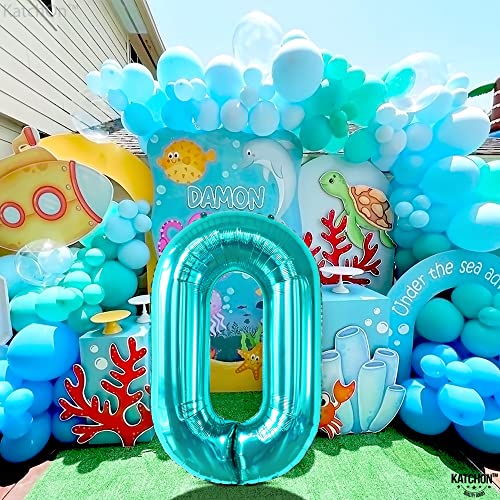 Image of KatchOn Aqua Blue 0 Balloons 40 Inch