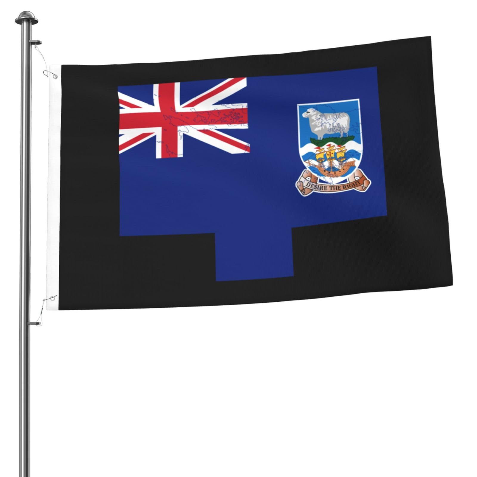 Flag Map of the Falkland Islands Flags 2x3 Ft Durable Outdoor Indoor Patio Decorations Banner Double Sided 2by3