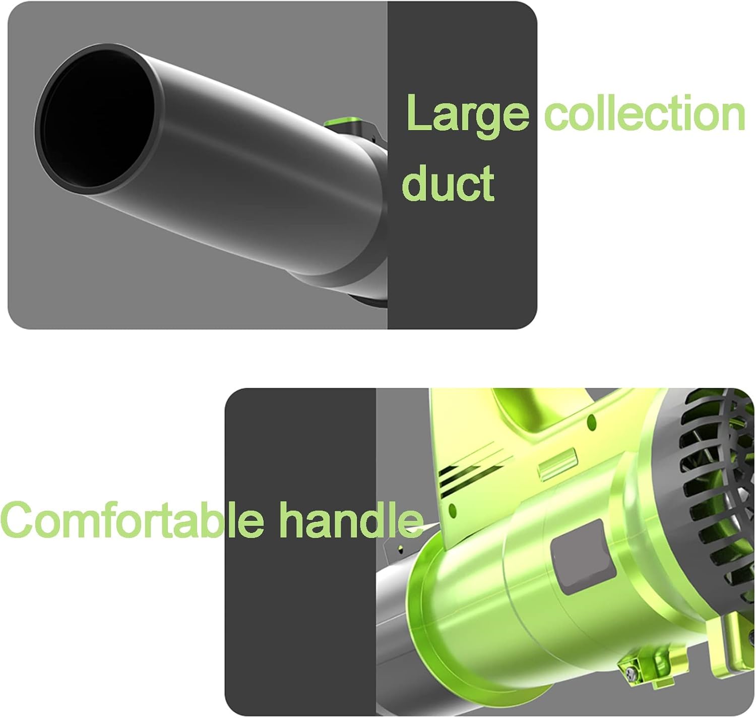 12v/24v Battery Type Leaf Blower Handheld Leaf Blower Blower Garden Cleaning Machine-Fallen Leaves, Snow, Dust Removal (Green) (Color : 12v 3000w) (24v 3800w)