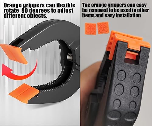 Miniatura 4 de Abrazaderas de resorte, paquete de 20 clips de resorte profesionales de plástico resistente de 2.5 pulgadas para manualidades, clips de fondo para