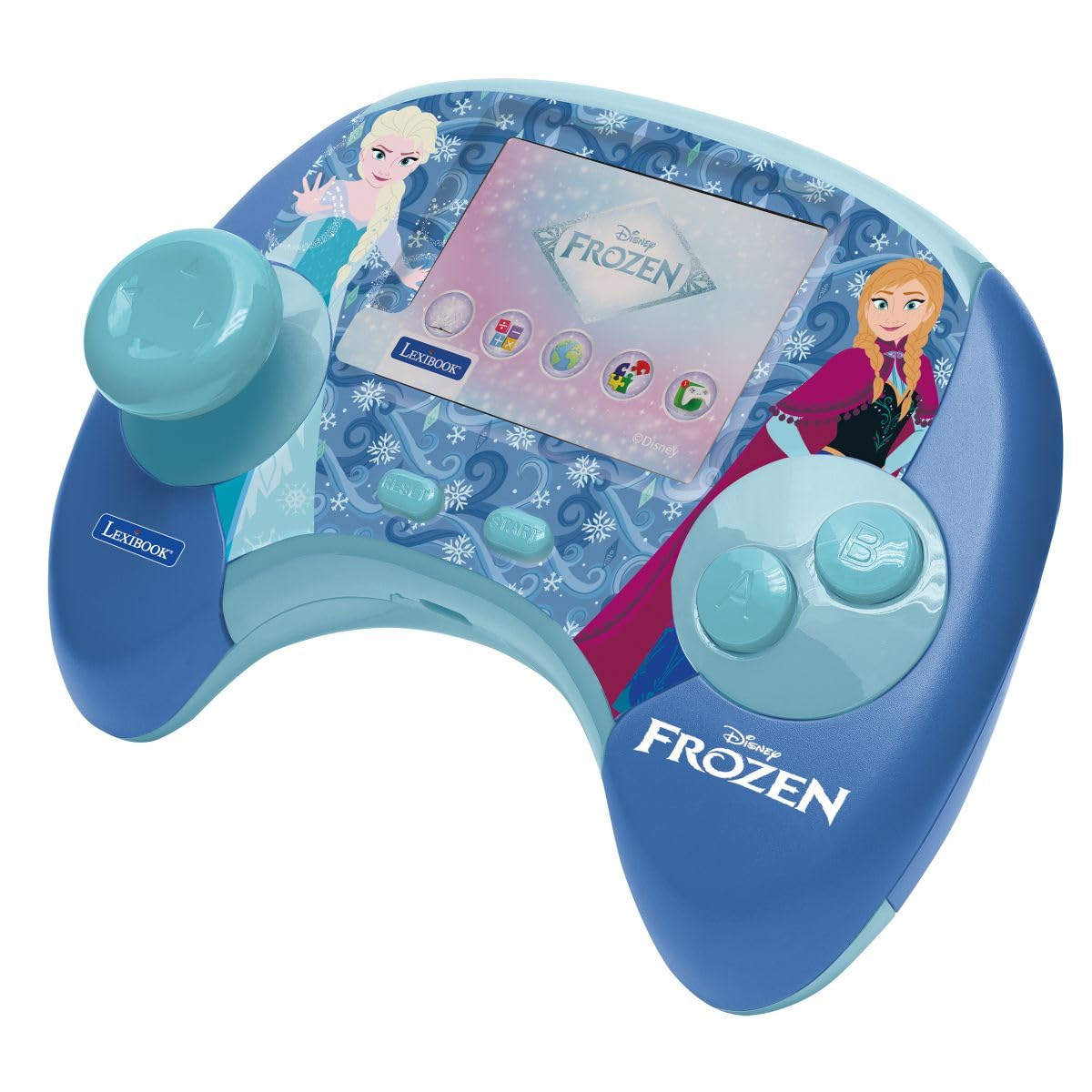 Lexibook, Die Eiskönigin, Power-Spielekonsole, JCG100FZi3LXB | Deutsch/Englisch, 100 Aktivitäten, 2,8-Zoll-LCD, wiederaufladbar, USB-C
