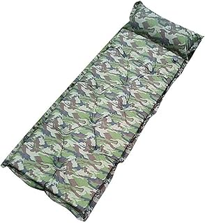 GGZONE Tapetes de dormir almofada de dormir inflável de acampamento 183 * 57 * 2,5 cm almofada de ar portátil resistente colchão de ar barraca cama dobrável caminhada almofada de dormir (cor: azul) (camuflagem) belo cenário