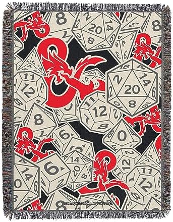 Northwest Dungeons & Dragons Woven Tapestry Throw Blanket, 48" x 60", Logo Dice image 5