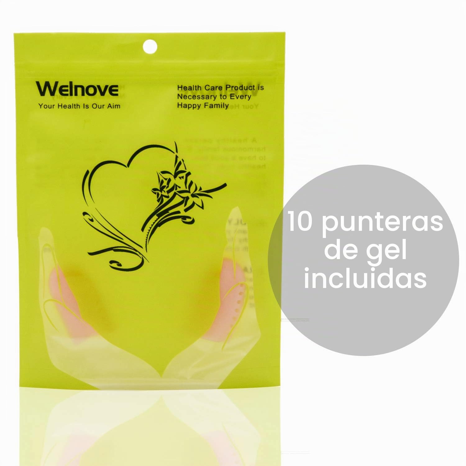 Welnove Fundas para Dedos Gordos del Pie Protectores Mangas de Dedos Transpirables para Callos, Ampollas, Uñas Perdidas o Encarnadas Paquete de 10 (Melocotón)