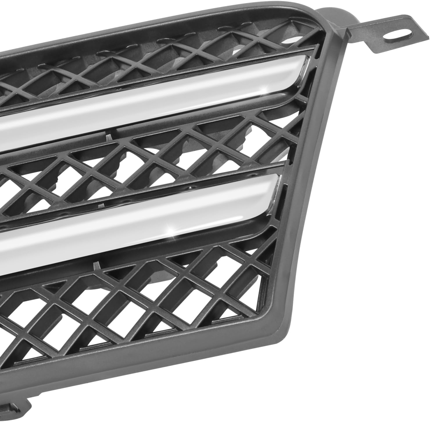 TO1200296 Factory Style Front Bumper Grill Grille Assembly Compatible with Toyota Highlander Hybird 2006-2007, Chrome Black