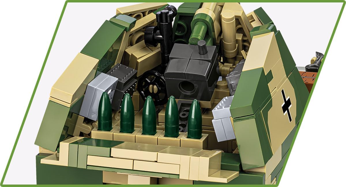 COBI Historical Collection WWII Sd.Kfz. 124 Wespe Tank Building Set, 855 Pieces