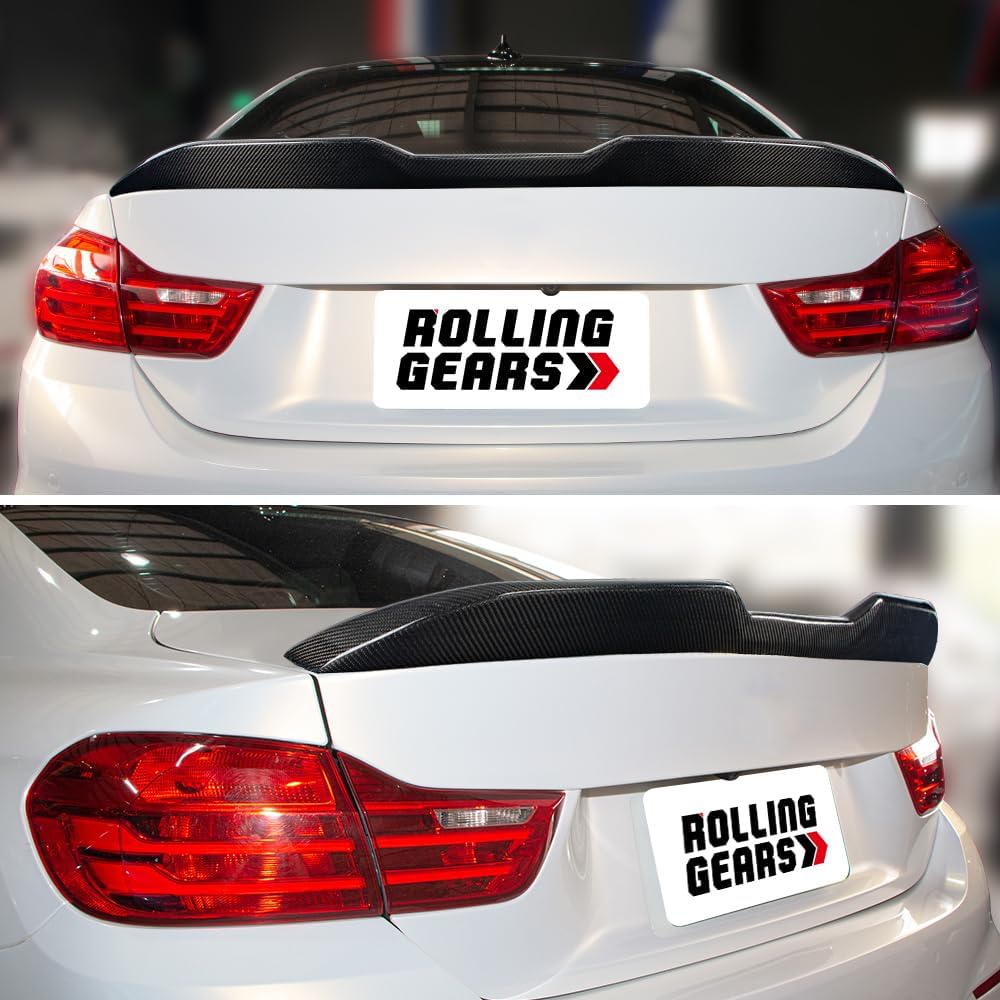 F32 Real Carbon Fiber Trunk Spoiler Wing Compatible with BMW 4 Series F32 Coupe Rear Spoiler 2014-2020 (MP Type)