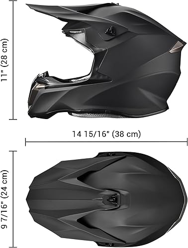 Miniatura 8 de AHR DOT - Casco de motocicleta de cara completa para motocross todoterreno ATV MLXL para adulto