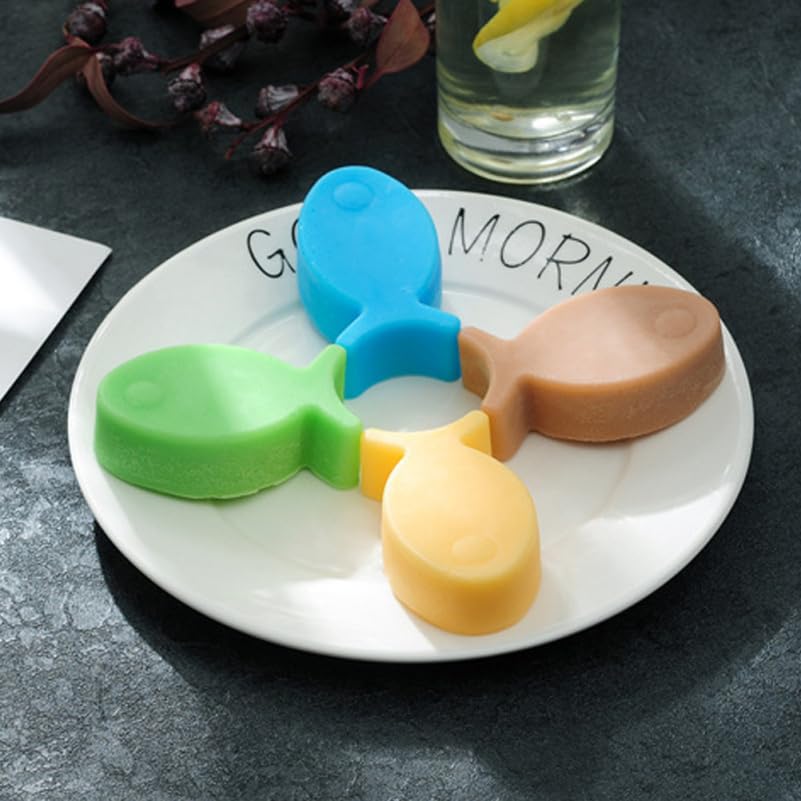 Moldes de silicona para hielo forma peces 2 piezas miniatura 3