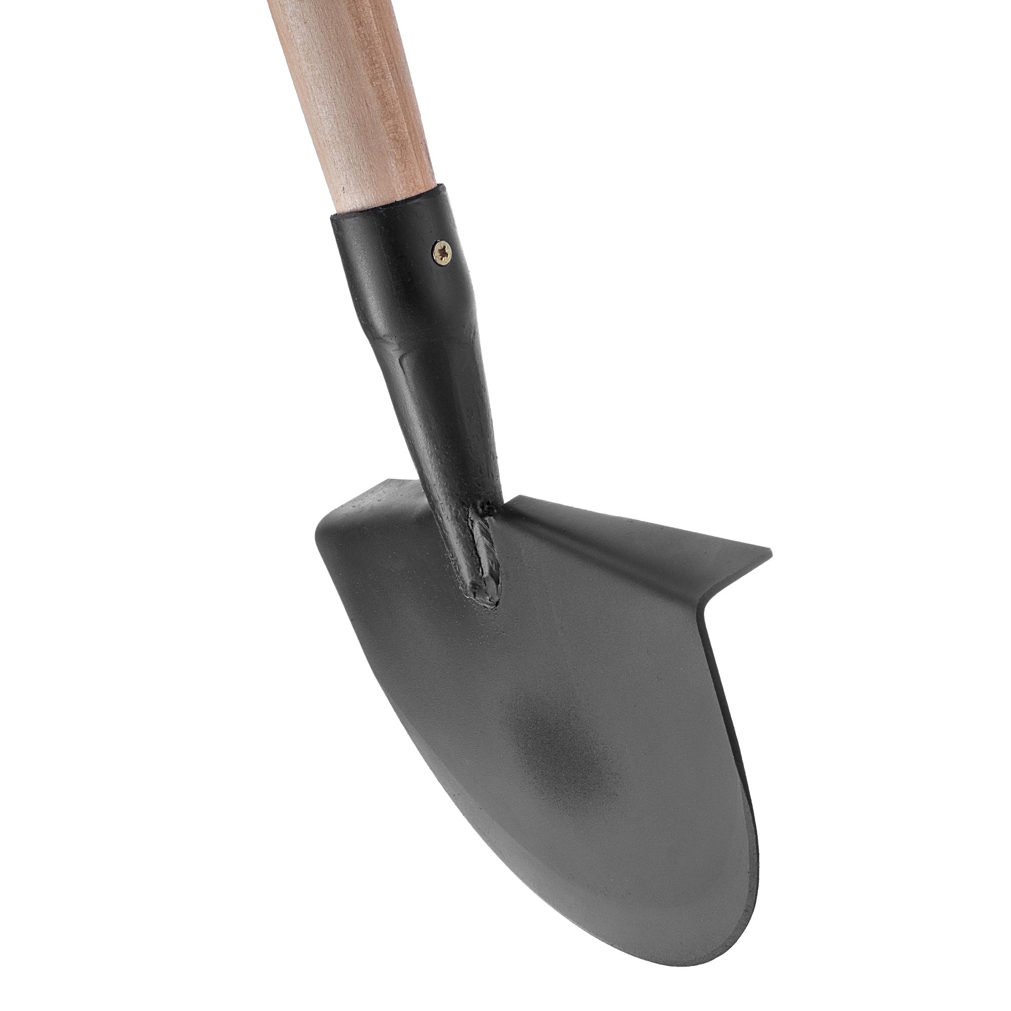 KADAX Rasenkantenstecher mit Langem Holzstiel und Gehärteter Stahlblatt, Gartengerät zur Präzisen Abtrennung von Rasenkanten, Kantenstecher (Mit Stiel)