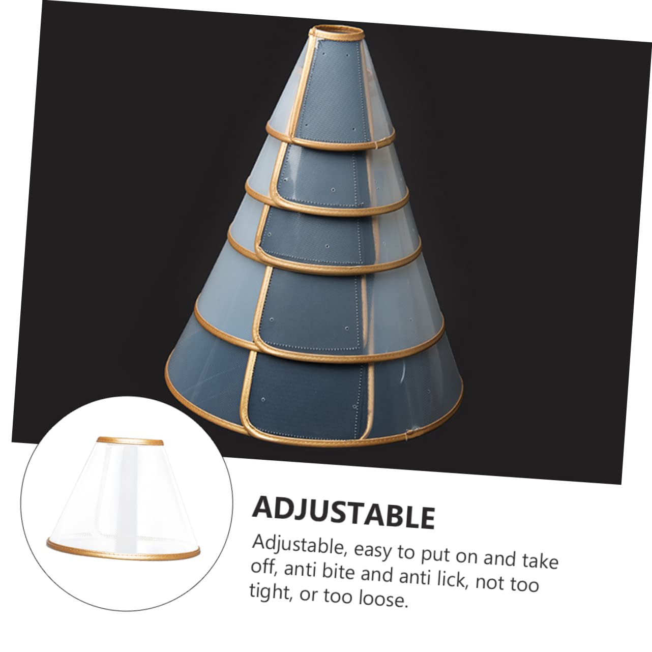Didiseaon 2piezas Collar De Ajustable para Collar Antiladrido para y Gatos Diseño Transparente para Prevención De Lameduras y Rascado para Lesiones y Cirugías Profundidad