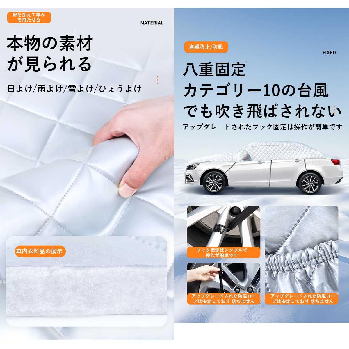 Amazon.co.jp: 新型 車 カバー プリウス PRIUS 60系に適用 5層の厚 