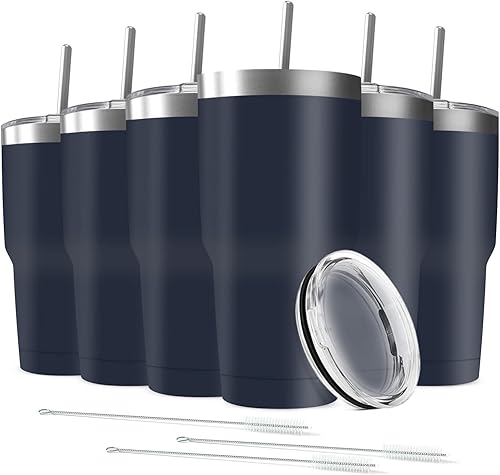 Vista 37 de Vaso de viaje de 30 onzas con aislamiento al vacío con tapas, taza de acero inoxidable de doble pared a granel para el hogar, la oficina, al aire