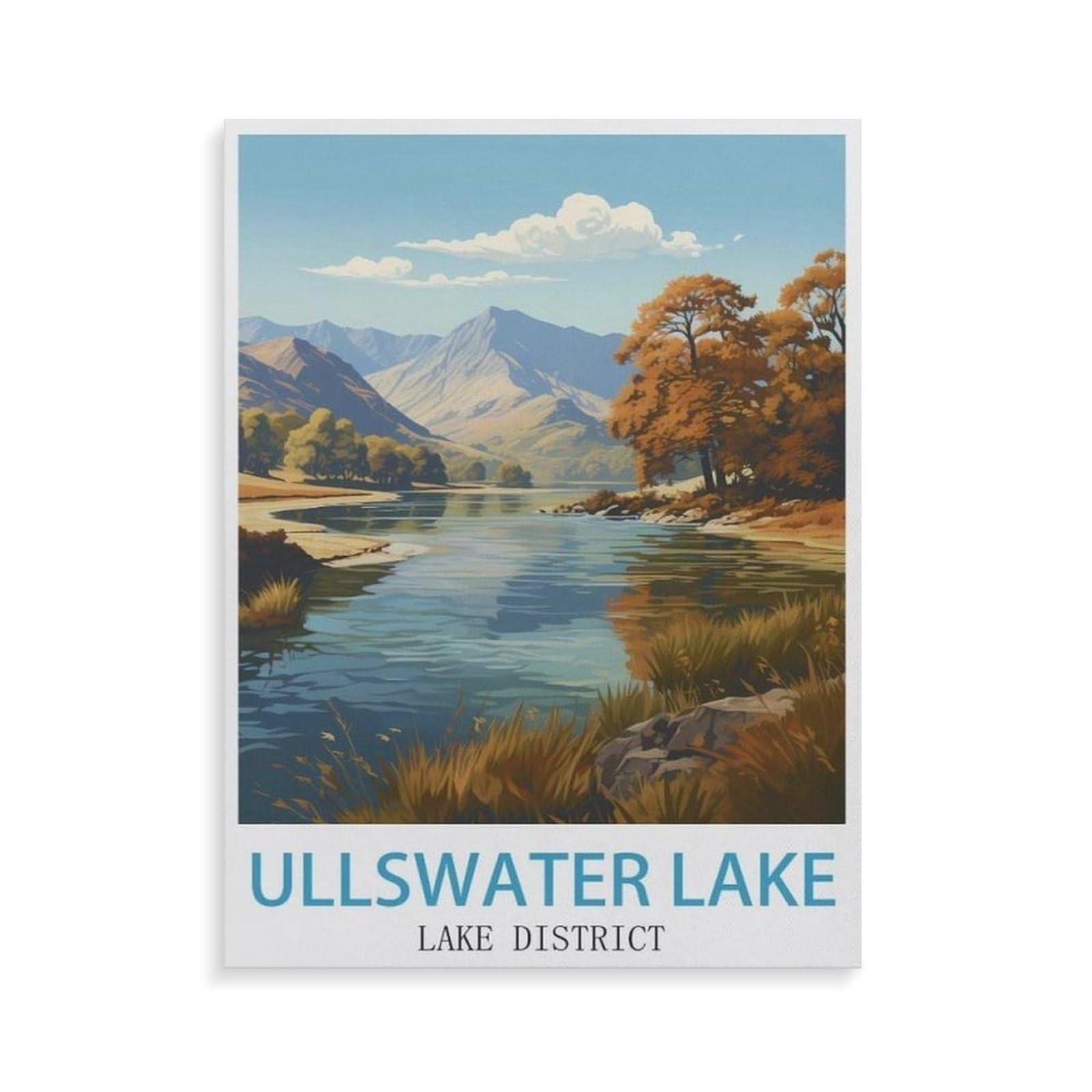 Puzzles for Adults Jigsaw Puzzles 1000 Pieces for Adults Kids，Ullswater Lake, Lake District，Wooden Puzzle Jigsaw Puzzle Artwork Intellective Educational Toys Gifts（75x50cm）-GS22