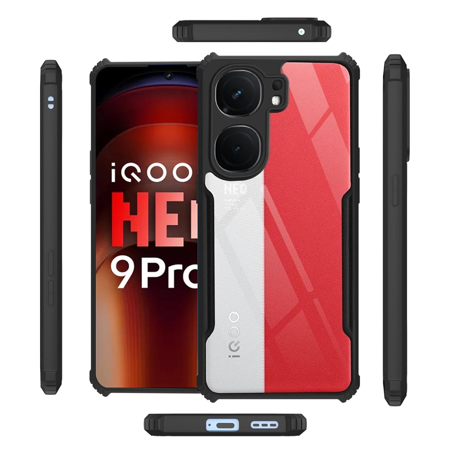 MAGICHUB Back Case Cover Compatible for IQOO Neo 9 Pro 5G| Camera Protection Shockproof Bumper-Edge | Acrylic Crystal Clear Case| Transparent Back Cover (B0CYD7L3SW) Amazon Price History, Amazon Price Tracker