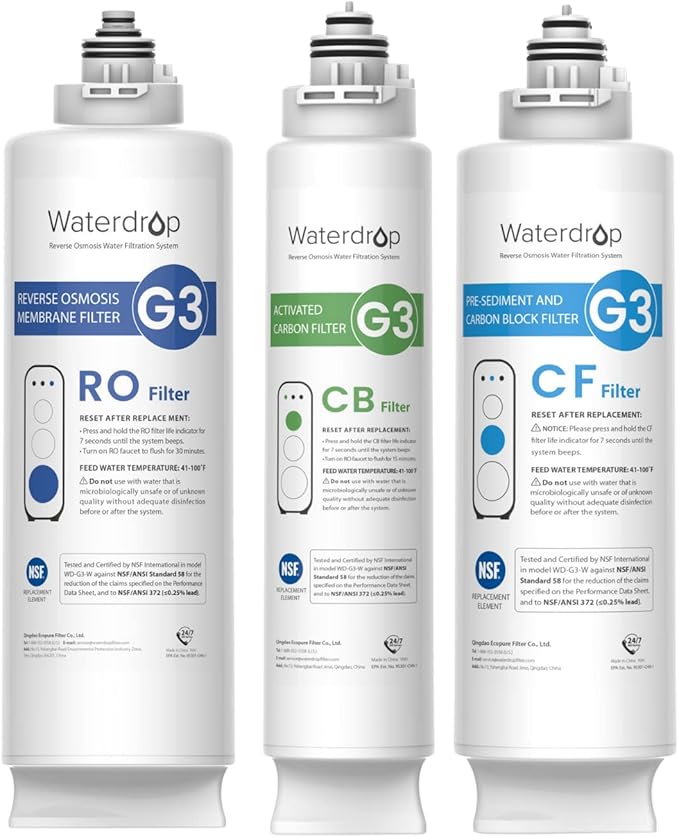 Waterdrop WDG3W Replacement Filter, Replacement for WDG3