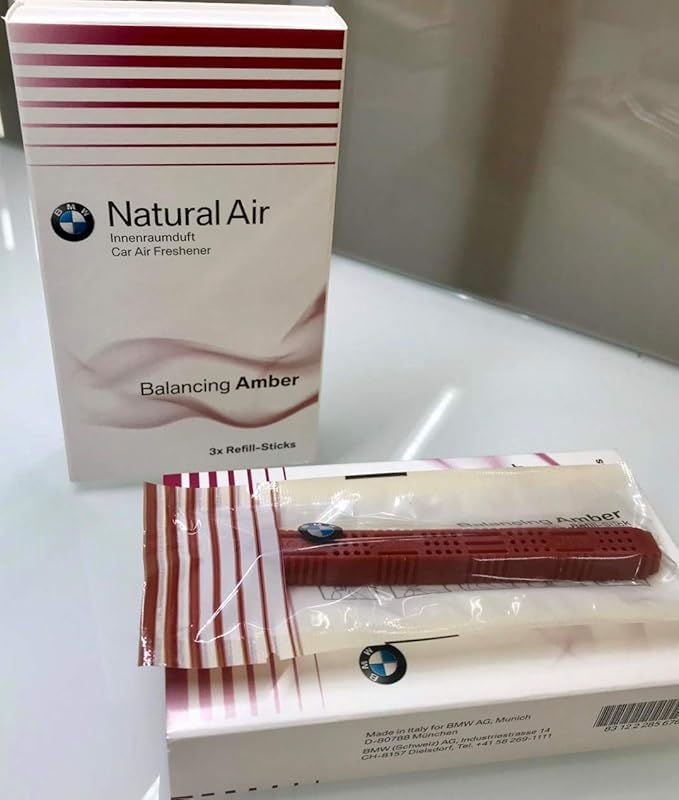 BMW 83122285676 Natural Air Balancing Amber Car Air Freshener Refill Kit Amazon.co.uk Automotive