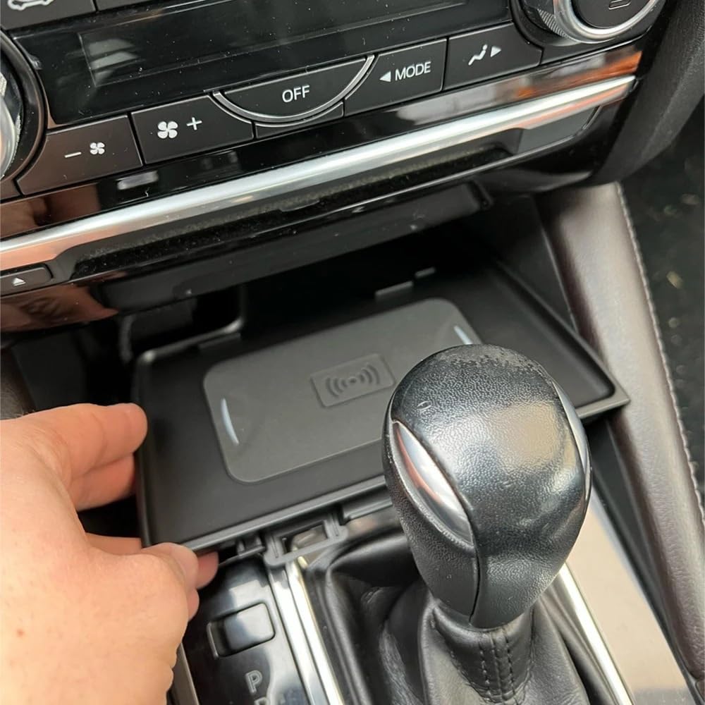 Chargeur de téléphone rapide adapté for Mazda 6/ATENZA 2014 à 2018, tapis de chargement sans fil for voiture, support de téléphone portable, Plug And Play, commande centrale
