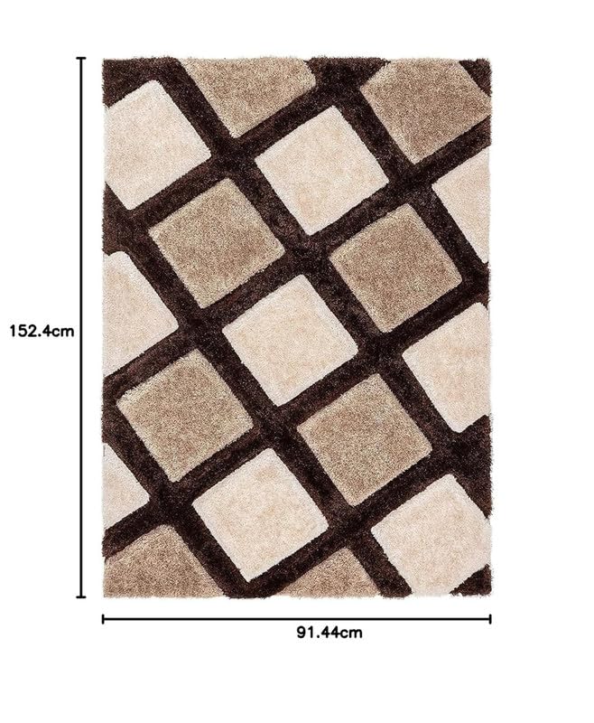 Image of RUG ERA Shaggy Carpet for Living Room 6X8 FEET Fluffy Rug for Bedroom Floor Modern Non-Slip Floor Mat & Galicha for Home Decor | Cozy Area Carpet (Charcoal)